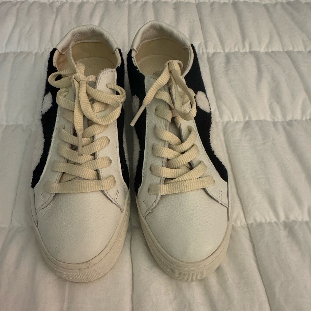 Soludo Yin Yang Terry Platform Sneakers in Black and White - Picture 7 of 8